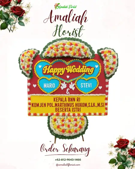 Papan Bunga Pernikahan Waiheru